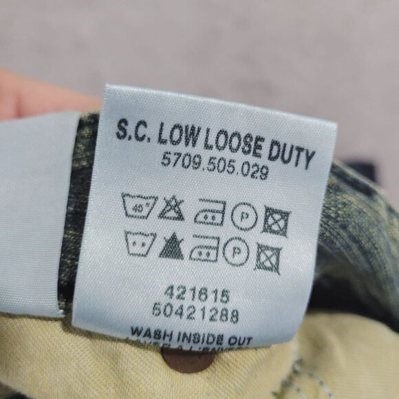 G-Star Mens 36x32 Low Loose Duty Carpenter Relaxed Jeans Blue Distressed - Picture 6 of 12